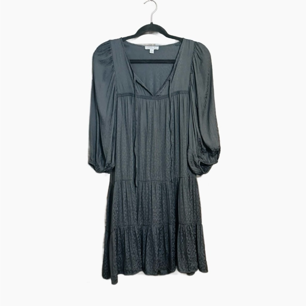 Ophelia Roe black tiered dress women’s size large